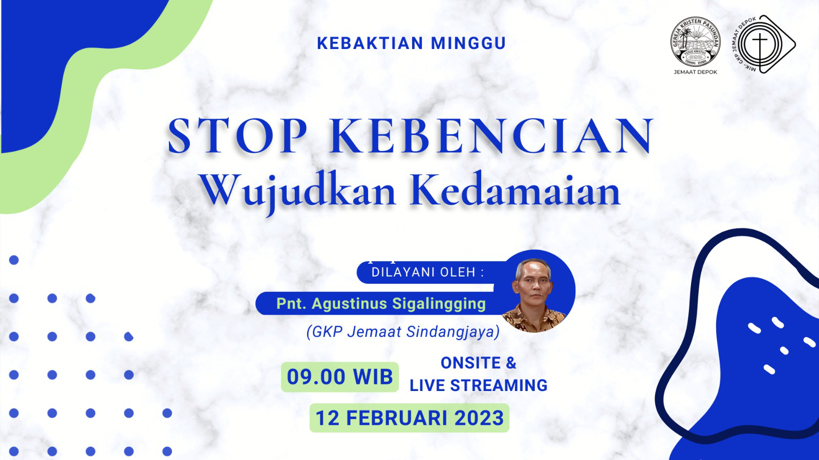 Kebaktian Minggu 12 Februari 2023