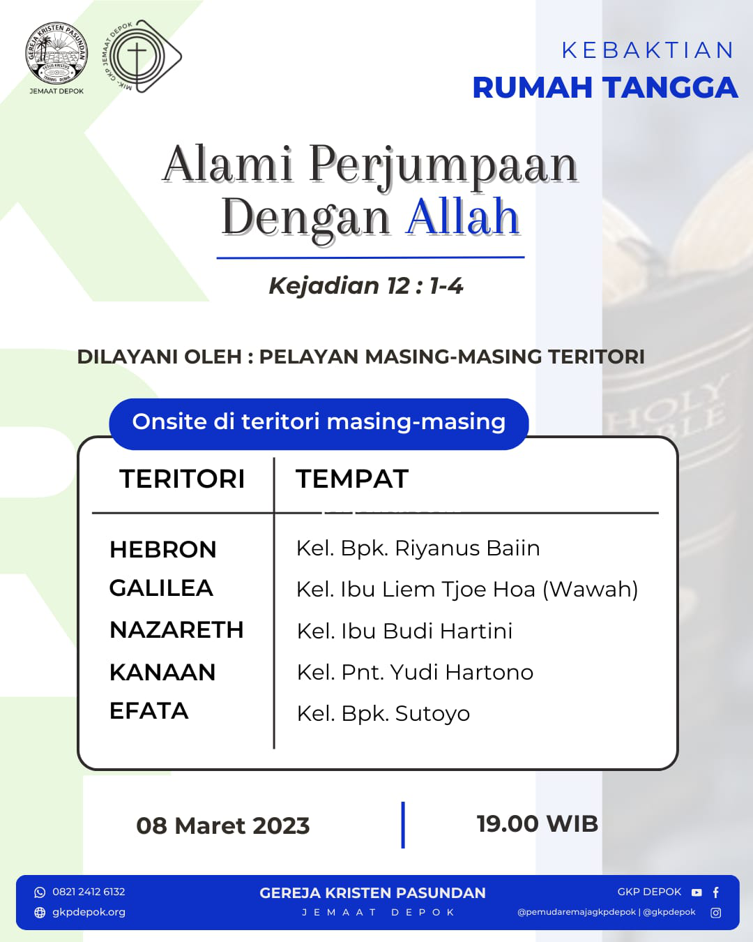 Kebaktian Rumah Tangga 8 Maret 2023