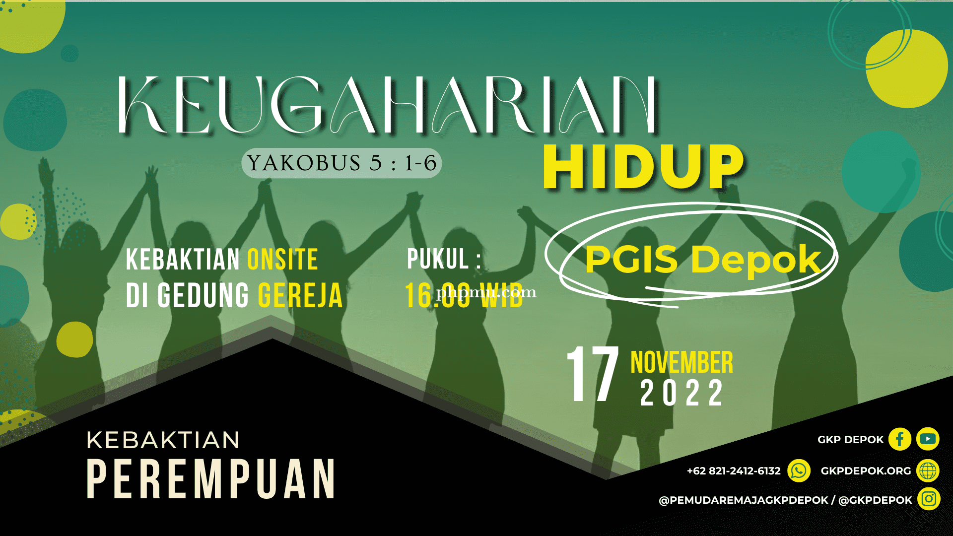 Kebaktian Kaum Perempuan 17 November 2022