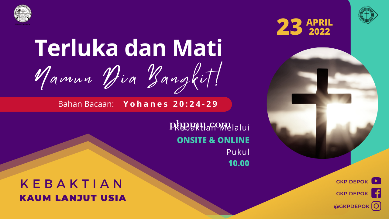 Kebaktian Kaum Lanjut Usia 23 April 2022