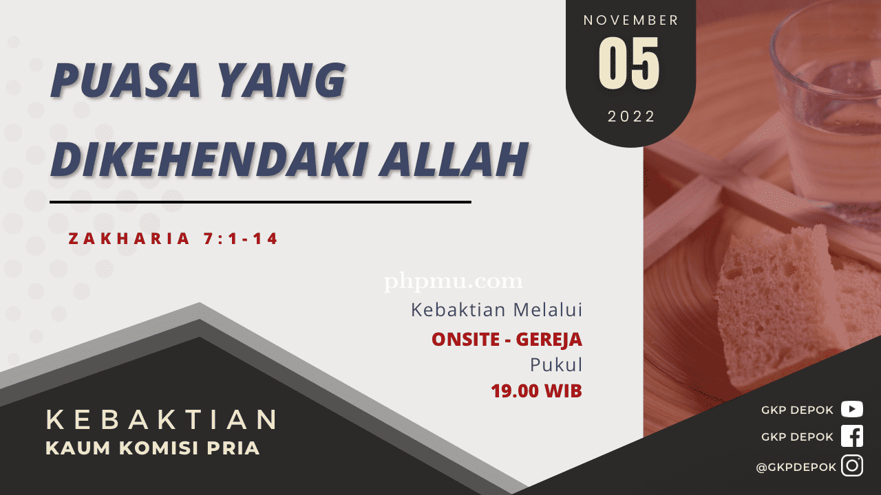 Kebaktian Kaum Komisi Pria 5 November 2022